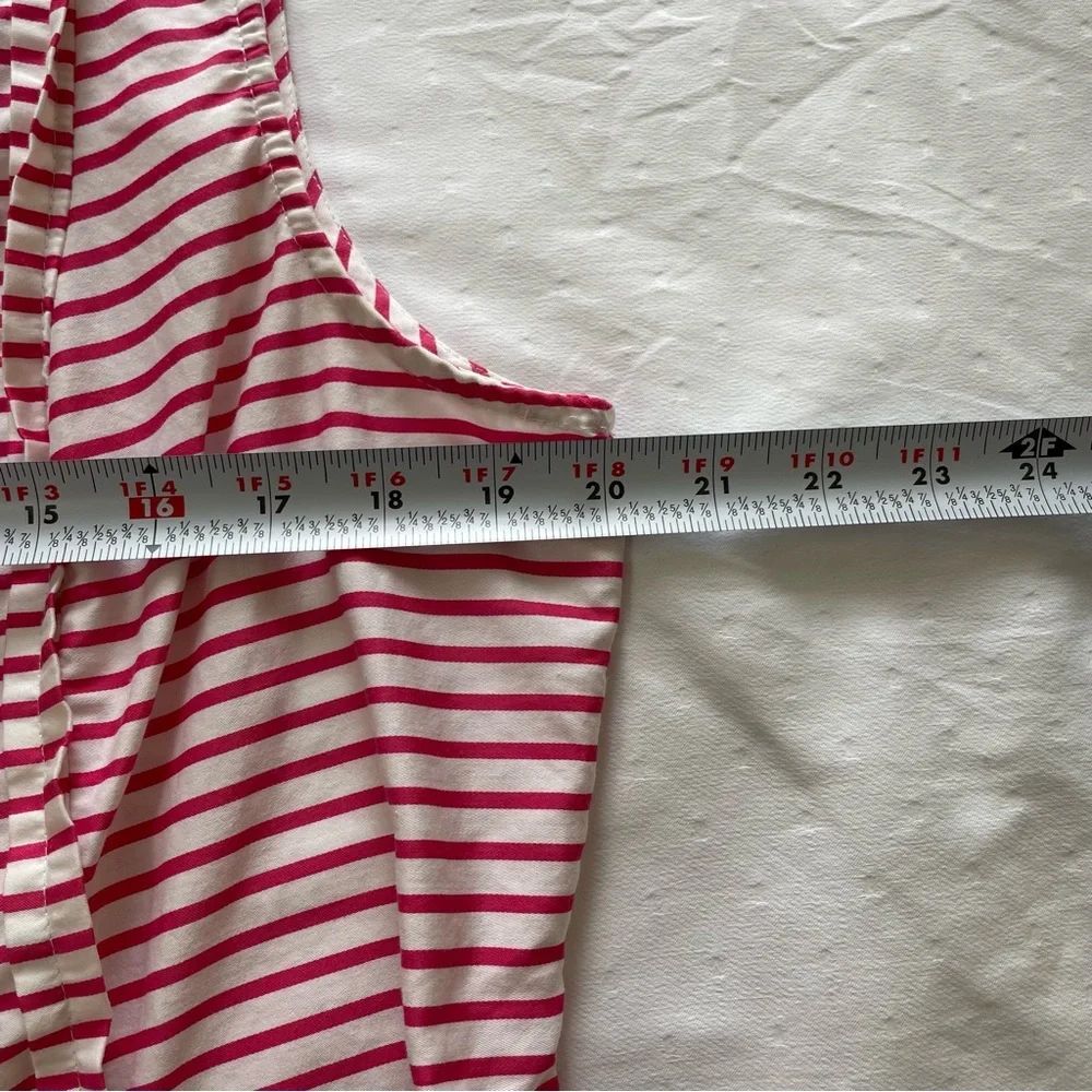 Jones New York Red and White Notched Collar Button Down Shirt 100% Cotton - Picture 7 of 8